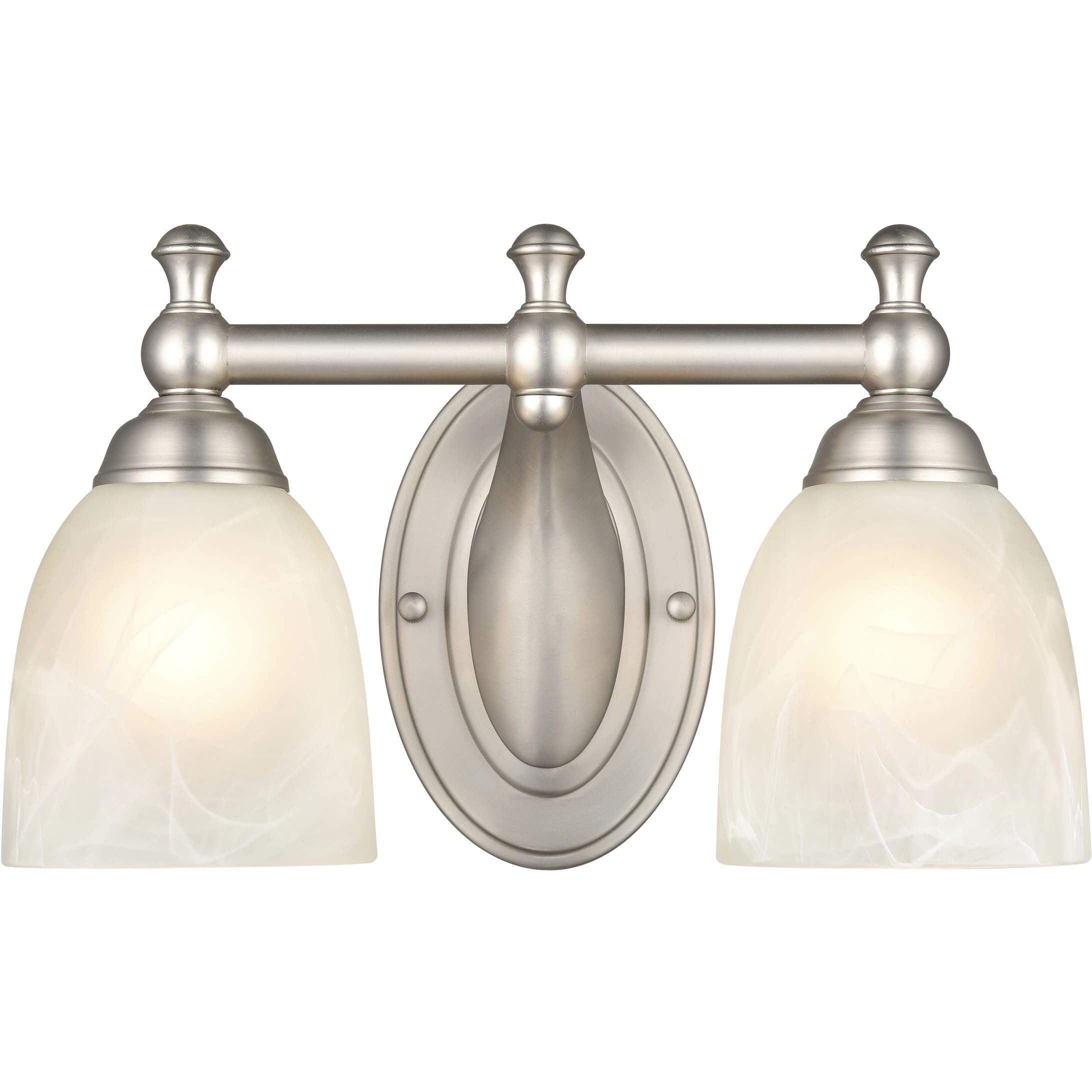 None 2 Light 13.25 inch Satin Nickel Bathroom Vanity Light Wall Light